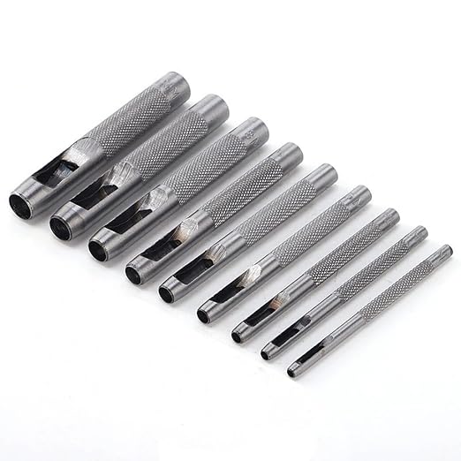 Leathe Punch Set Heavy Duty Round Hole Punch Set Leather Hole Tool, by Unknown