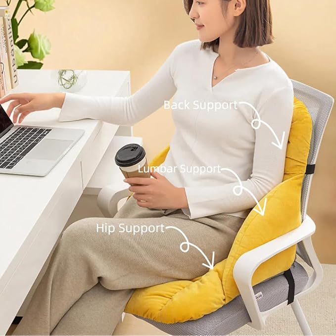 LYFJMUS High Back Office Chair Cushion Soft Desk Chair Pad - Image 5