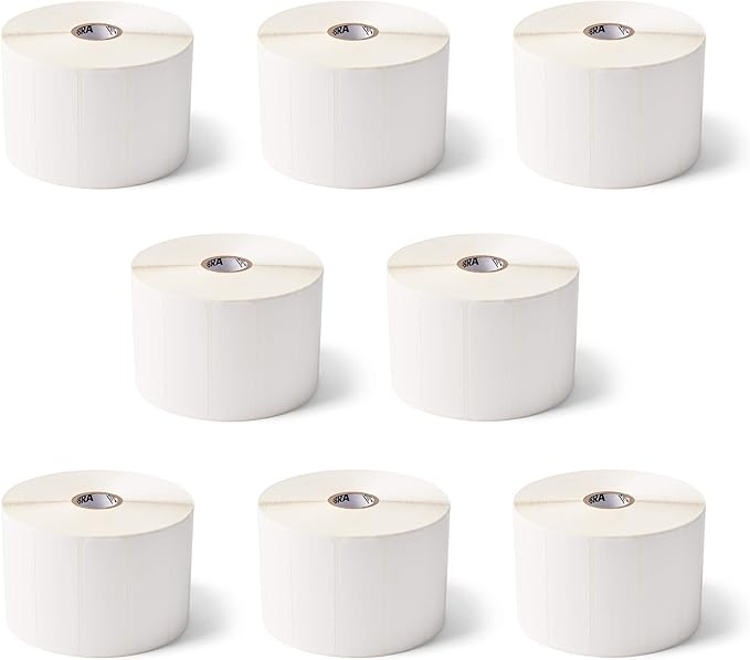 Zebra 3 x 1 in Thermal Transfer Polypropylene Labels PolyPro 3000T Permanent Adhesive Shipping Labels 1 in Core 8 rolls 10031648SP-DeskLoop Office