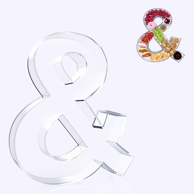 11" Acrylic Letter Charcuterie Box, Reusable Fillable Alphabet Number Shaped by RUFHVTY