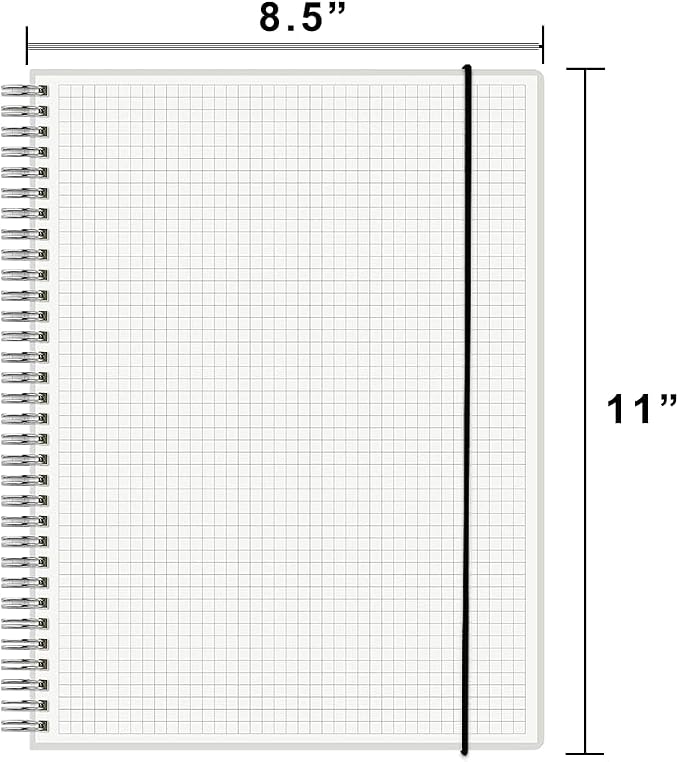 120 GSM Thick Paper Graph Spiral Notebooks 8.5" × 11" - Image 6
