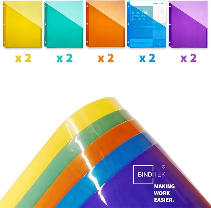 Binditek 10 Pack Poly Slash File Jackets - Image 3