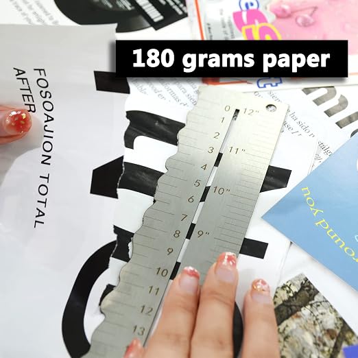 Stainless Steel Metal Paper Tearing Ruler Craft Ruler - Image 3