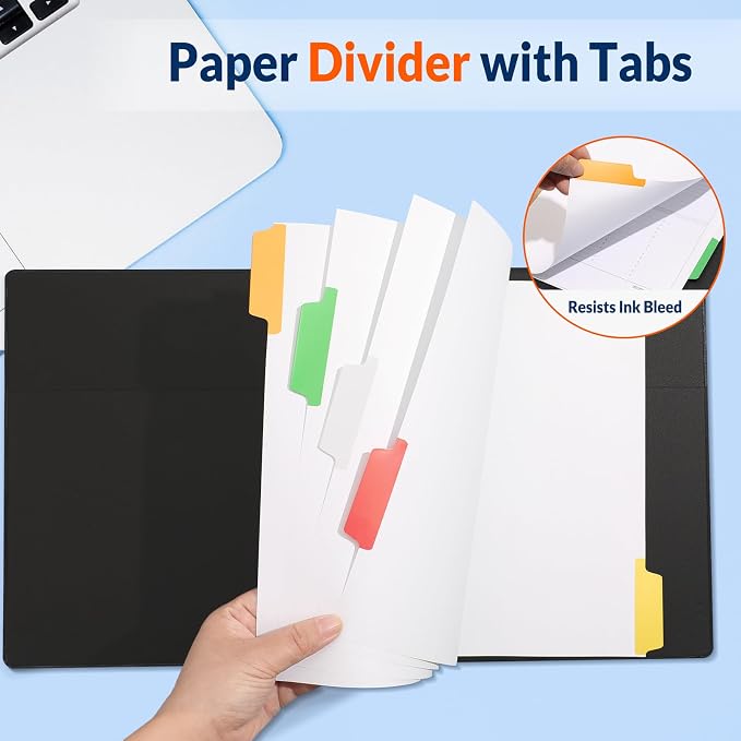 SUNEE Binder Dividers with Colorful Write On & Erase Tabs - Image 6