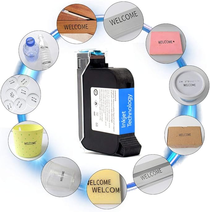 TOAUTO Original Portable Ink Cartridge Quick-Dry Replacement 42ml Ink Cartridge for Handheld Inkjet Printer Coding Machine（Black）-DeskLoop Office