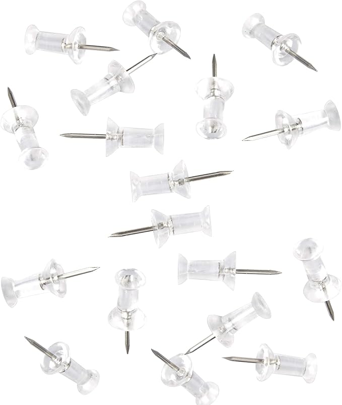 100-Pack Push Pins Tacks, Steel Point, Thumb Tacks by Unknown