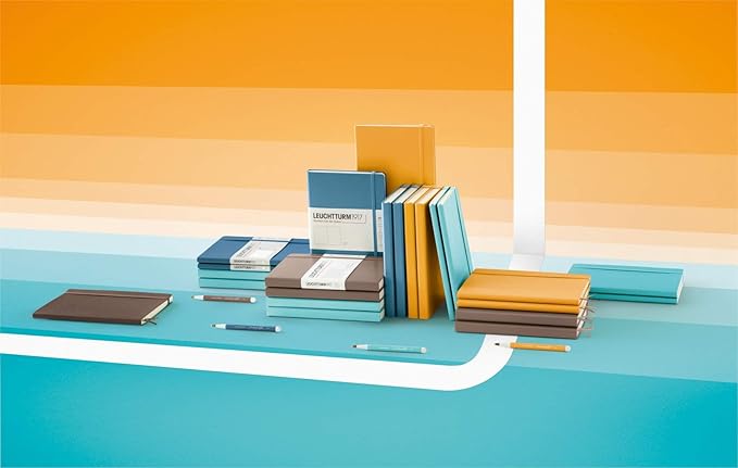 LEUCHTTURM1917 - Notebook Hardcover Medium A5-251 Numbered Pages for Writing and Journaling (Rising Sun, Plain)-DeskLoop Office