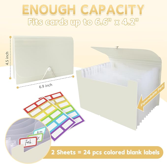 DHATMYC 4x6 Index Card Organizer Holder File Box 3x5 Inch Note Flash Card - Image 2