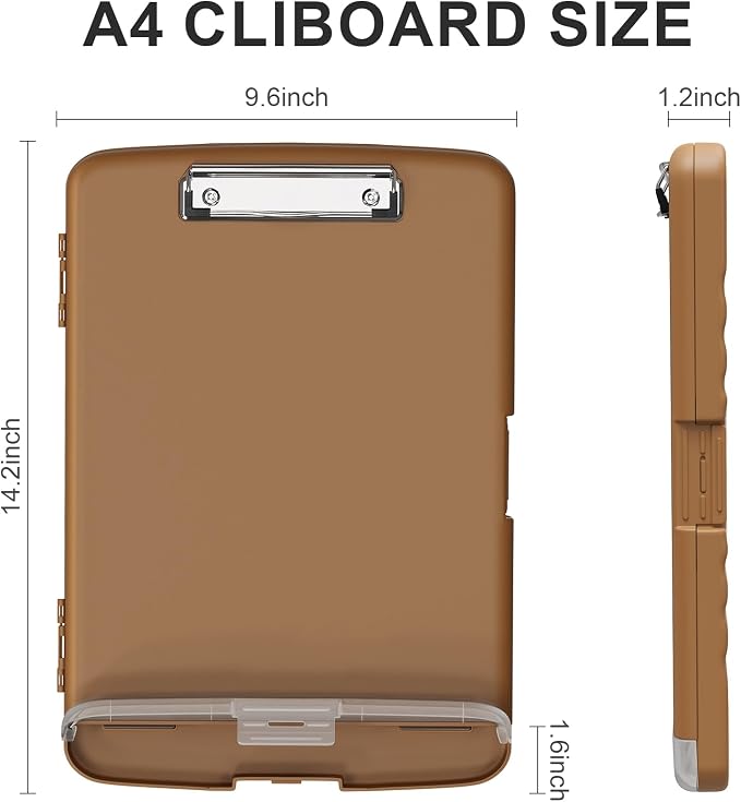 Plastic Clipboard with Storage, 8.5 x 11 Storage Organization Box Side-Opening - Image 2
