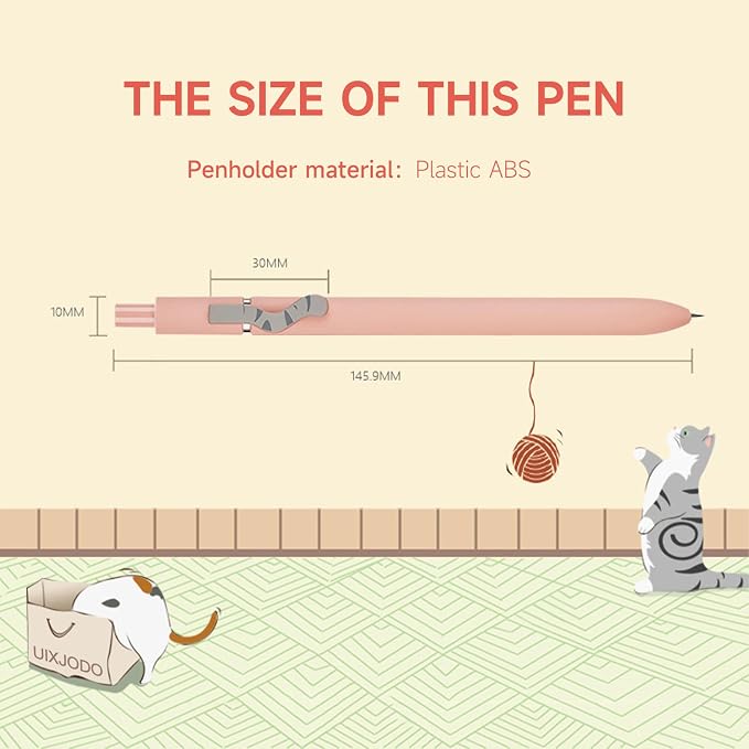 UIXJODO Cat Pens, High-End Series Cat's Tail Retractable Pen - Image 7