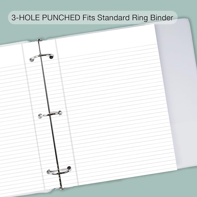 POPRUN Loose Leaf Paper, 8.5" x11" College Ruled, 100GSM / AA Grade Bulk Lined - Image 5