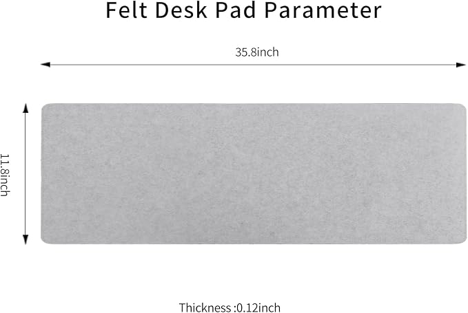 DawnTrees Felt Desk Pad, Keyboard Mat, Large Felt Mouse Pad, Computer Desk Mat - Image 4