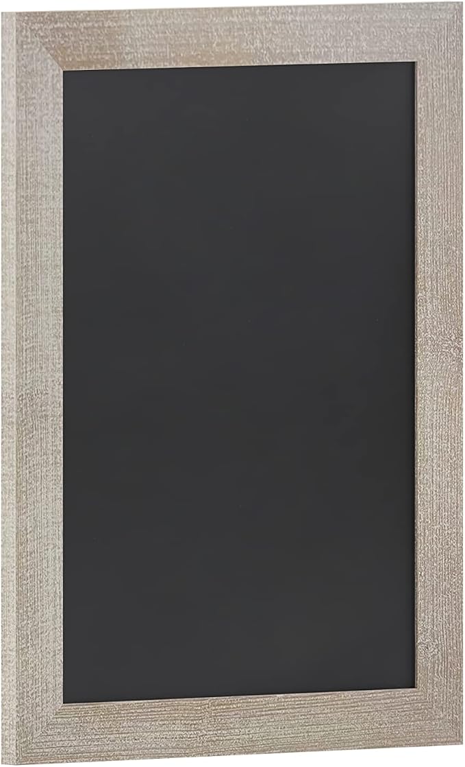 HBCY Creations 18" X 24" Weathered Lightwash Solid Wood Frame Wall Chalkboard by HBCYCreations