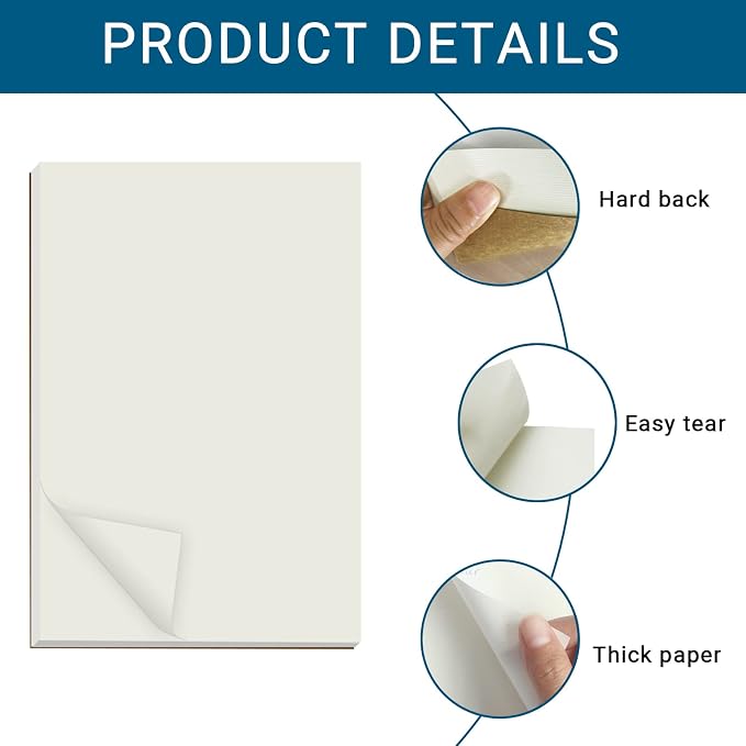 12 Pack Memo Pads 5.5X8.5 Inch Scratch Pads/Writing Pads, Total 1200 Sheets - Image 3