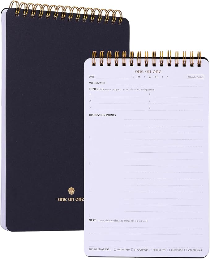 Meeting Notebook for Work with Action Plan by ZeroneCentre