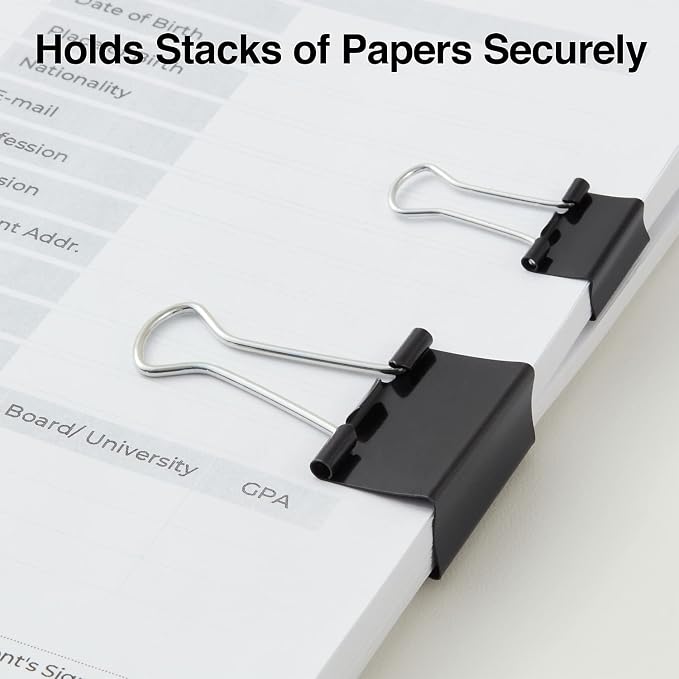 Staples Binder Clips, 60 Pack – Mixed Small & Medium Clips - Image 3