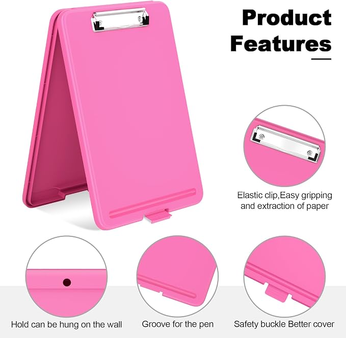 Hongri Clipboard with Storage, 8.5 x 11 Clip Board Foldable, Size 13.4 x 9.4 X - Image 3