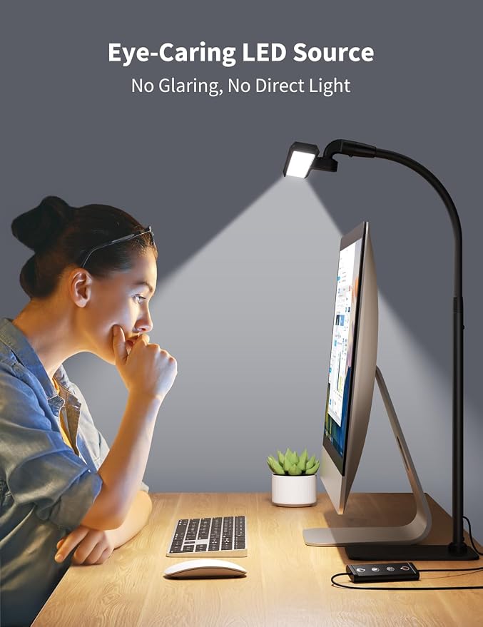 Kary LED Desk Lamps for Home Office, Tall Desk Light - Image 3