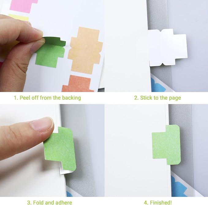 120 Pieces Sticky Blank Monthly Index Tabs Double-Sided Page Markers, - Image 2