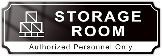 Storage Room Door Sign for Business, Self-Adhesive Durable Modern Storage Room by LUHIMO