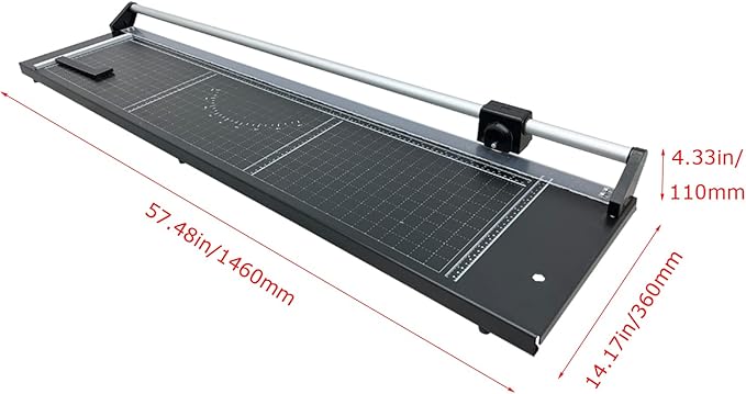 TECHTONGDA Rotary Paper Trimmer, 48" Cut Length, Professional Paper Cutter with 2 Spare Blades, Angle Line, Self-Sharpening, 8-10 Sheets Capacity for Offices, Schools and Crafts-DeskLoop Office