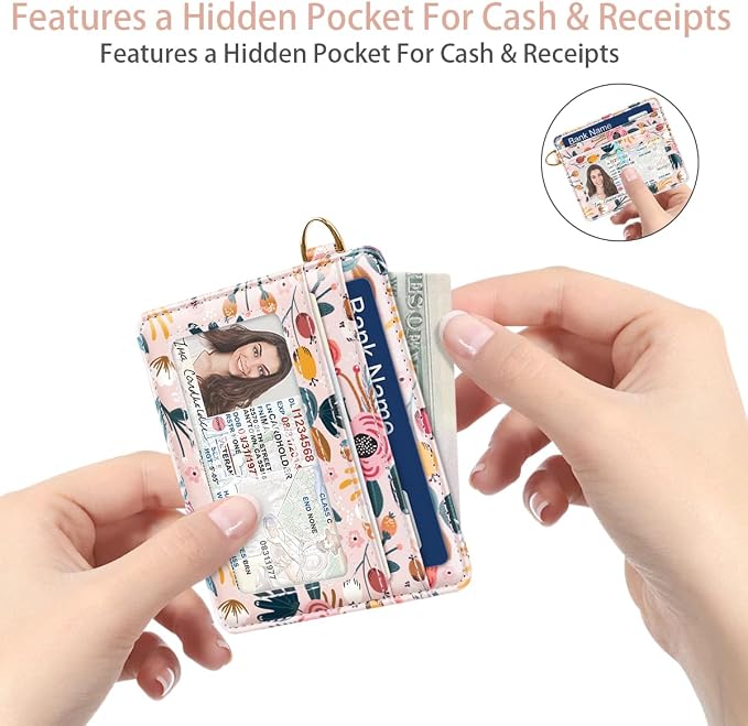 Slim Minimalist Front Pocket RFID Blocking Credit Card Holder Small Wallet Cute - Image 5