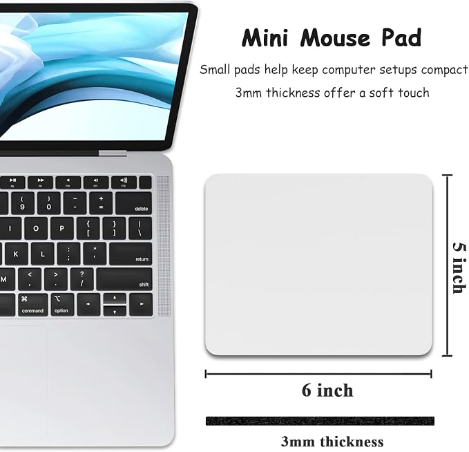 Dapesuom Small Mouse Pad, 5 x 6 Inch Thick Rubber Premium-Textured Non-Slip - Image 2