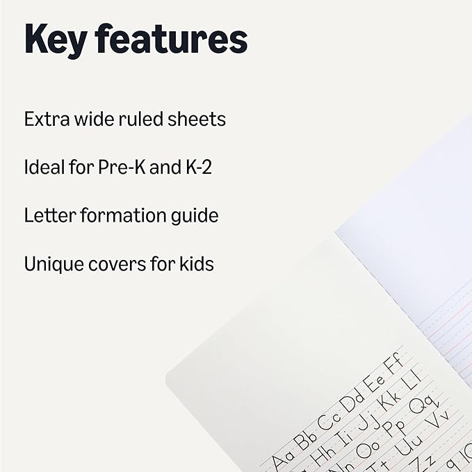 Amazon Basics Primary Composition Notebook, 9.75" x 7.5", 100 Sheets - Image 2