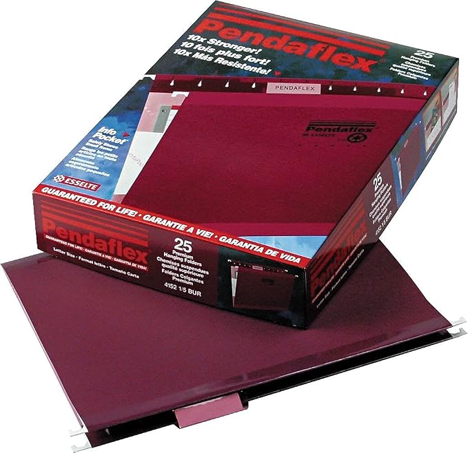 Pendaflex Reinforced Hanging Folders, Letter Size, 1/5 Cut - Image 9
