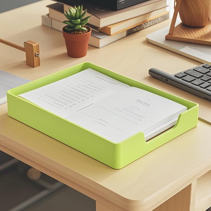 Letter Tray, 2 Pack Stackable Desk Organizer - Image 4