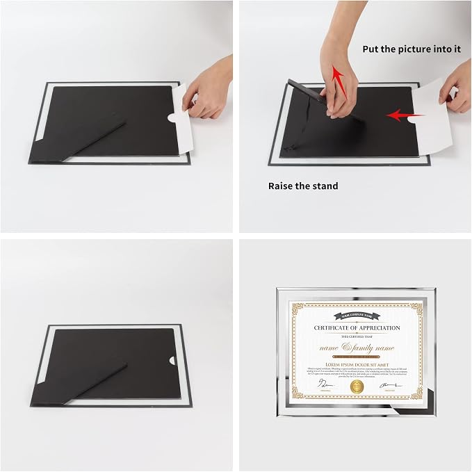Hoikwo 8.5 by 11 Picture Frames, 6 Pack 8.5x11 Glass Picture Frames – - Image 7