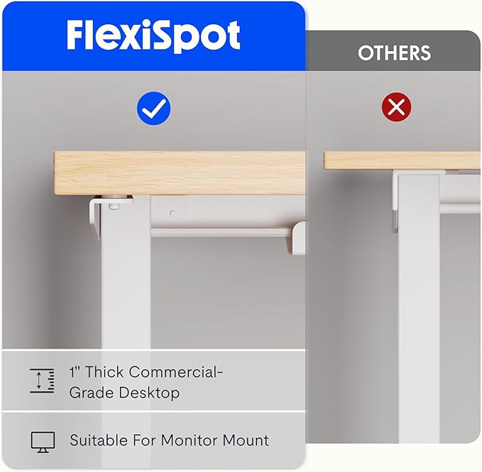 FLEXISPOT L Shaped Standing Desk, 63 x 47 Inch Electric Height Adjustable - Image 6