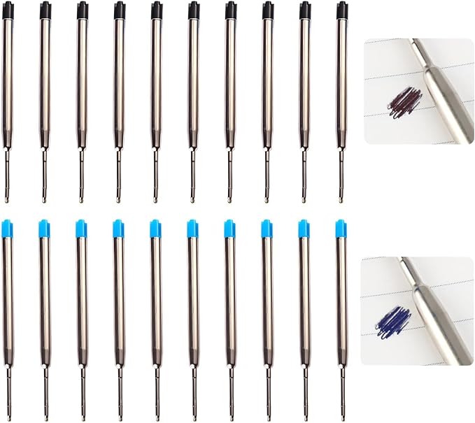 20 Pack Ink Pen Refills for Parker, Ballpoint Pen Refills, 3.9" Medium 1.0 mm - Image 7