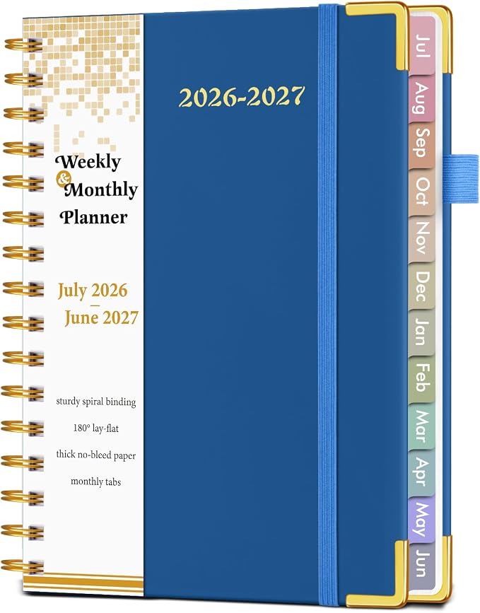 A5 Academic Planner 2026-2027, Weekly and Monthly Planner from July 2026 by Unknown