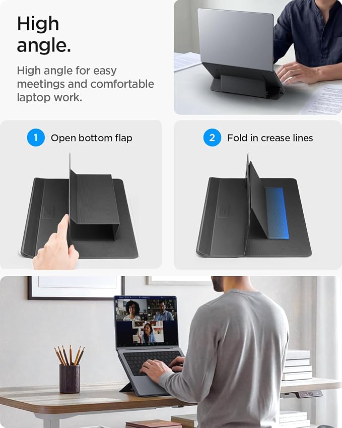 Spigen Slim Fold Portable Laptop Stand Foldable Ergonomic Angle Lift Anti-Slip - Image 7