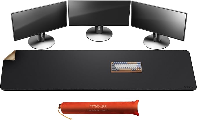 Mydours 70.9"x19.7" Black Desk Pad by Mydours