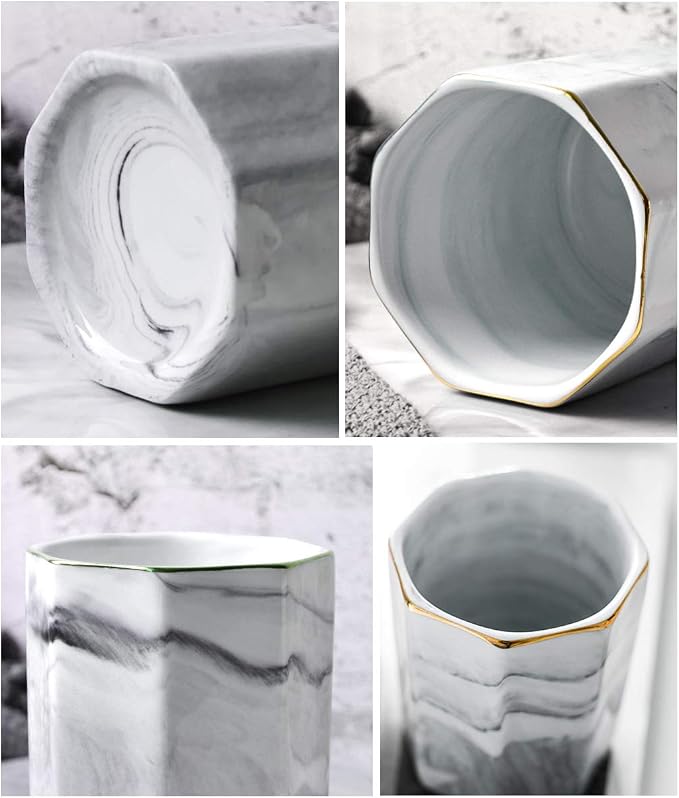 Pen Holder, Pencil Holder for Desk, Practical Ceramic Pencil Organizer - Image 4