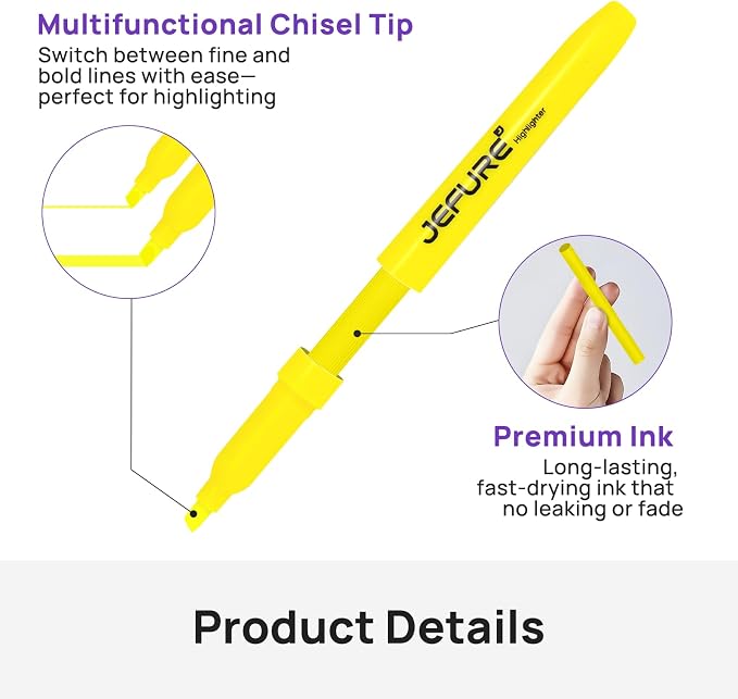 36 Pcs Highlighters, Chisel Tip, Note-Taking, Teacher & Student Supplies - Image 3