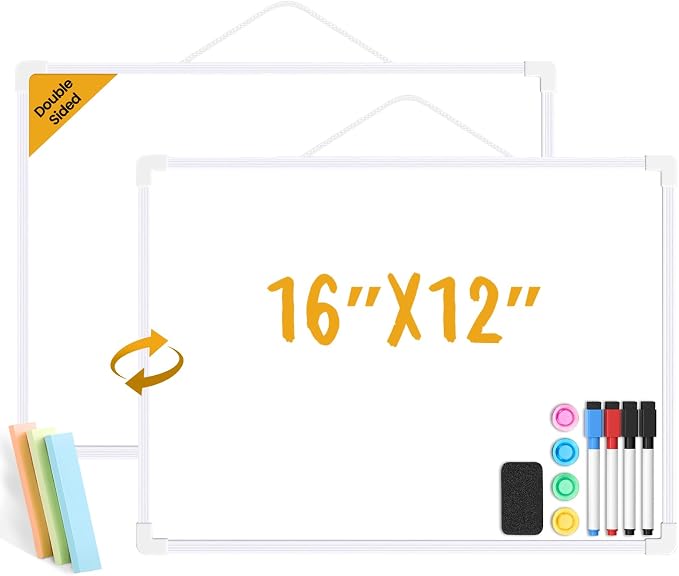 Small Dry Erase Board for Wall, Magnetic White Board by Lumspax