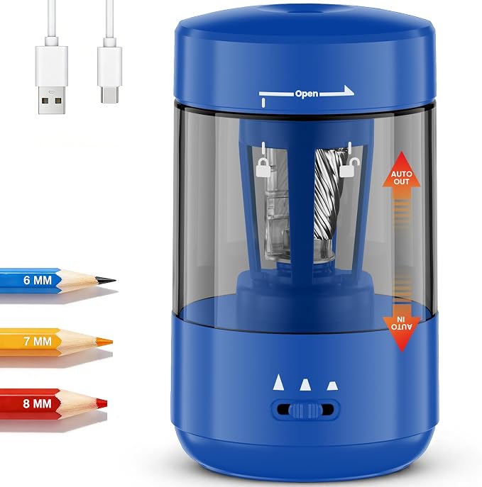 Electric Pencil Sharpener for Classroom, Fully Automatic Pencil Sharpener for by Prolixity