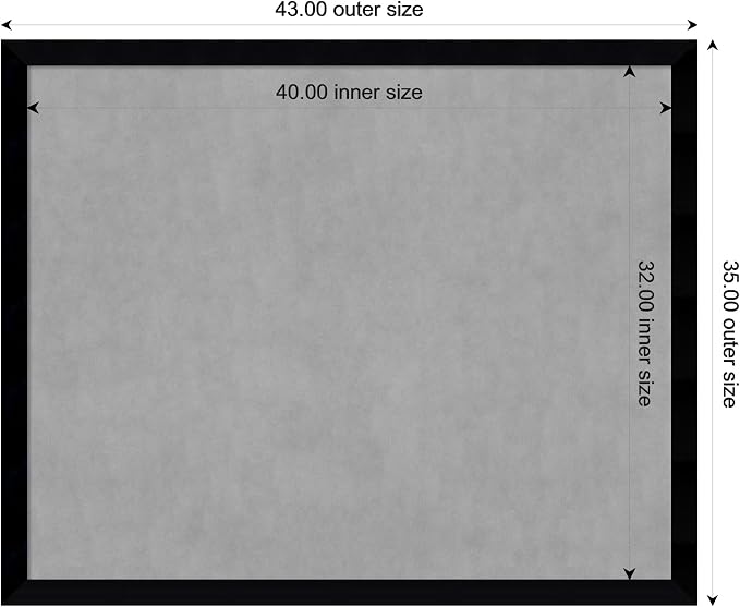 Amanti Art Black Framed Magnetic Board 35x43 X-Large Vision Board - Image 4