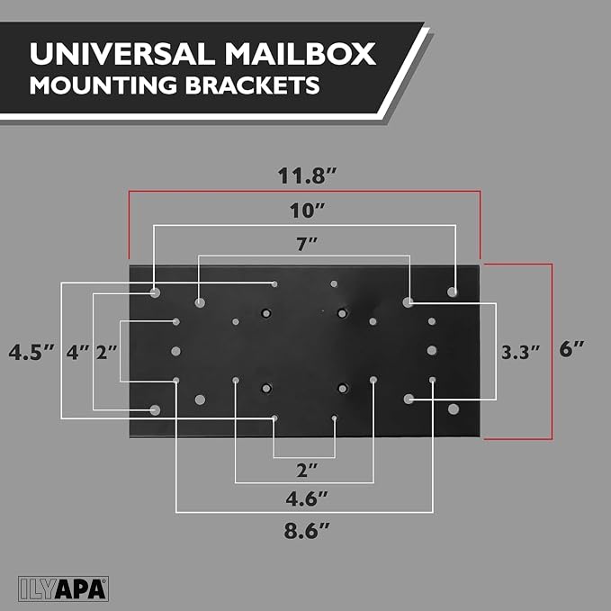 Ilyapa Black Metal Mailbox Post - Image 6