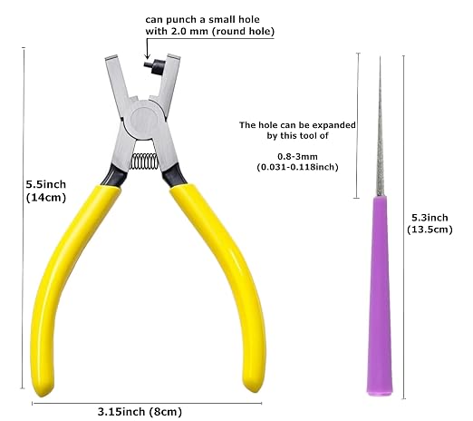 Sheet Metal Hole Punch, 2mm Small Round Hole Puncher Pliers | - Image 5