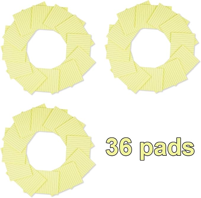 Lined Sticky Notes 4x6 in, Ruled Stickies Super Sticking Power, Office School - Image 2