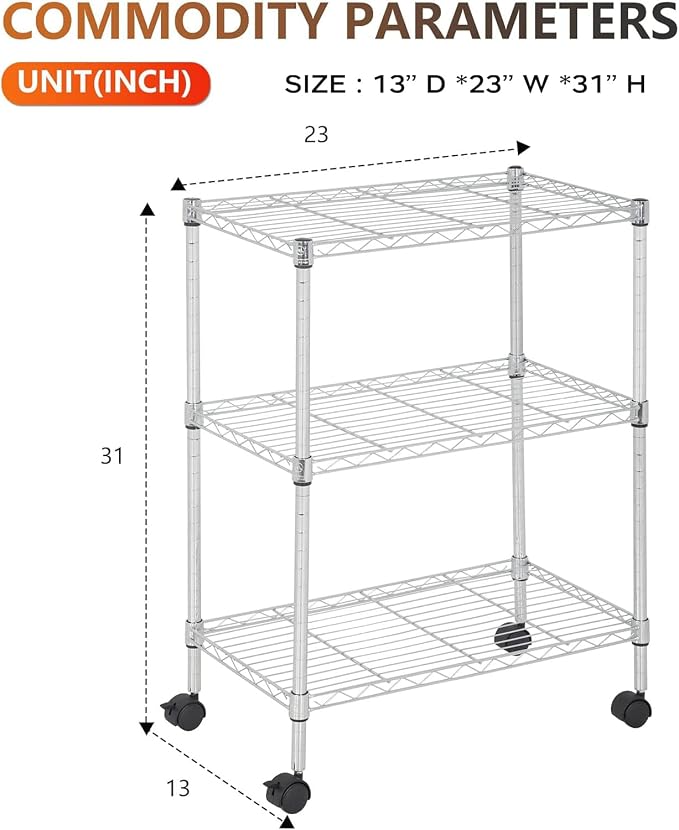 BestOffice | 3-Tier Wire Storage Shelves - Image 3