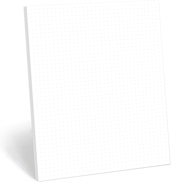 321Done Dot Grid Notepad – Dotted Graph Paper, Letter Size Large – Made in USA by 321Done