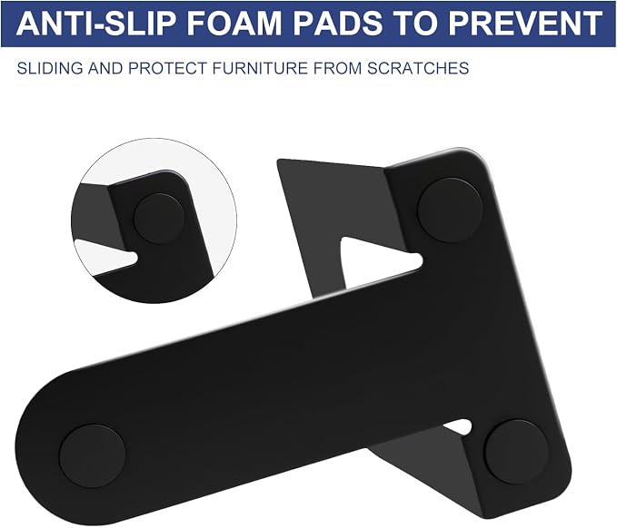 Book Ends for Shelves, 4 Pack Metal Bookends, Compact Book Stopper for Small - Image 4