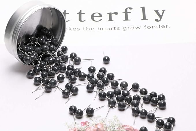 Tupalizy 100PCS 1/4 Inch Small Round Head Map Tacks Pins - Image 4