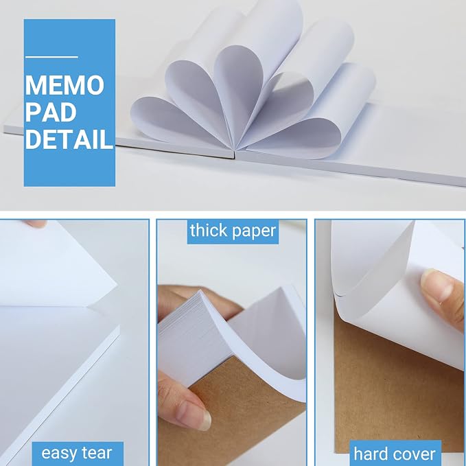 zmybcpack 20 Pack Note Pads Memo Pads 3"x 5"- 100 Sheets Each Paper Notepads- - Image 3