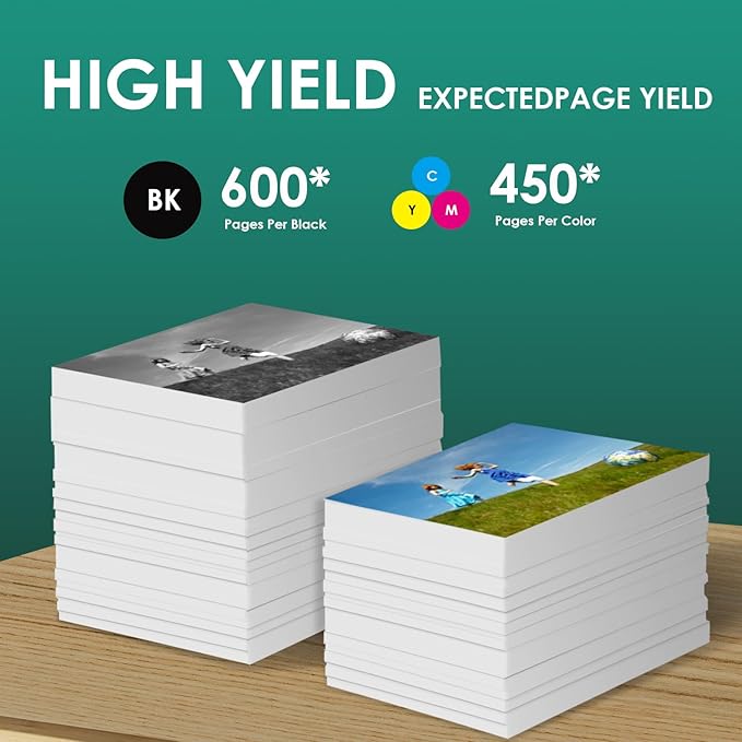 63XL Ink Cartridges Black and Color Replacement for HP Ink 63 XL 63xl Black Ink Cartridge Work with HP63 3830 4650 4652 4655 5200 5252 5255 5258 4520 4512 1112 2132 3630 3632 Printers 2PK-DeskLoop Office